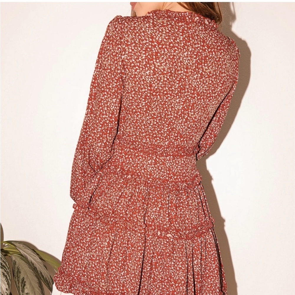 Lulu’s Floral Print Ruffled Mini Dress - Picture 4 of 6